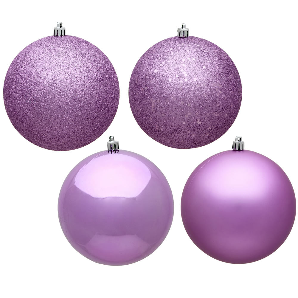 Vickerman 8 in. Orchid Ball 4-Finish Asst Christmas Ornament