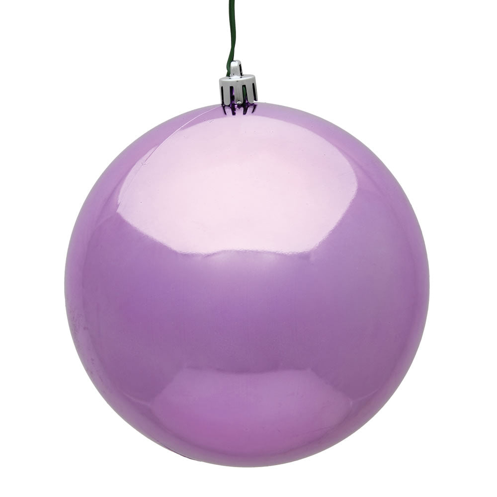 Vickerman 4.75 in. Orchid Shiny Ball Christmas Ornament