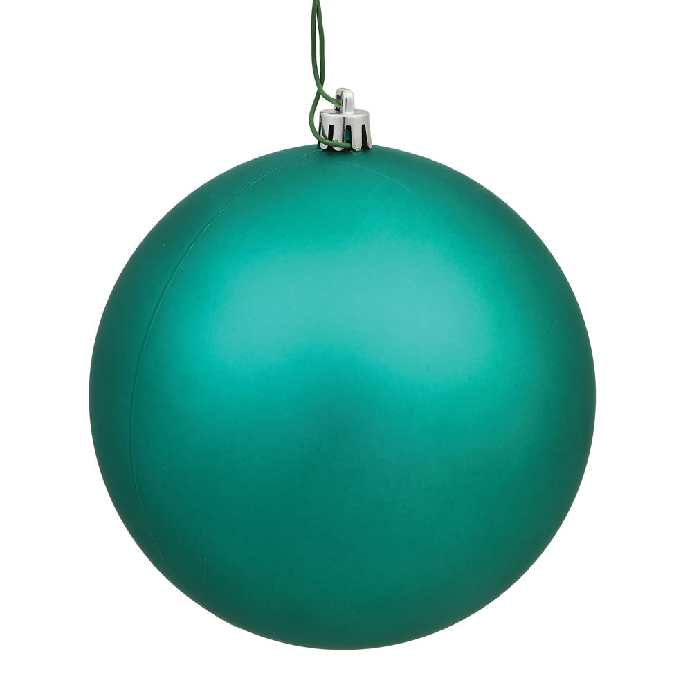 Vickerman 4.75 in. Teal Matte Ball Christmas Ornament