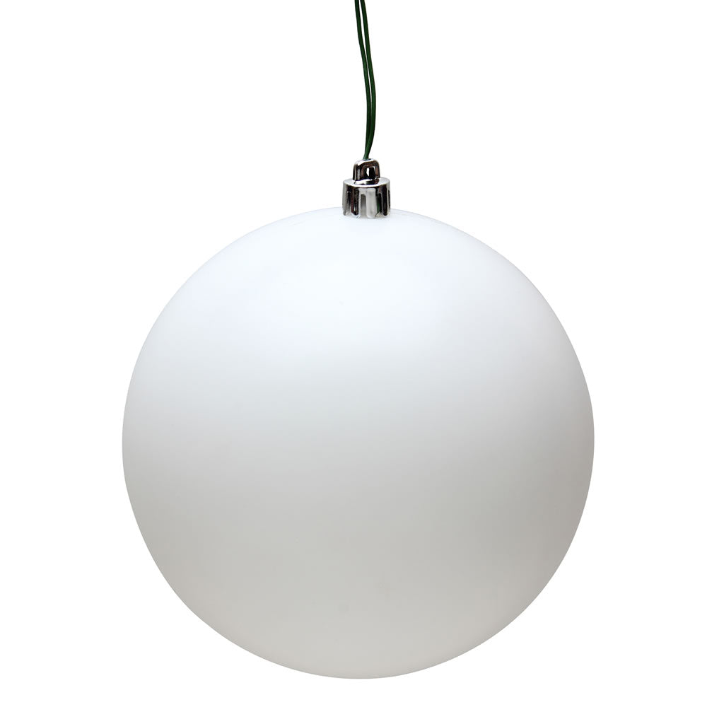 Vickerman 4.75 in. White Matte Ball Christmas Ornament