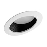 6 in. White Recessed Slope Trim with Black Baffle