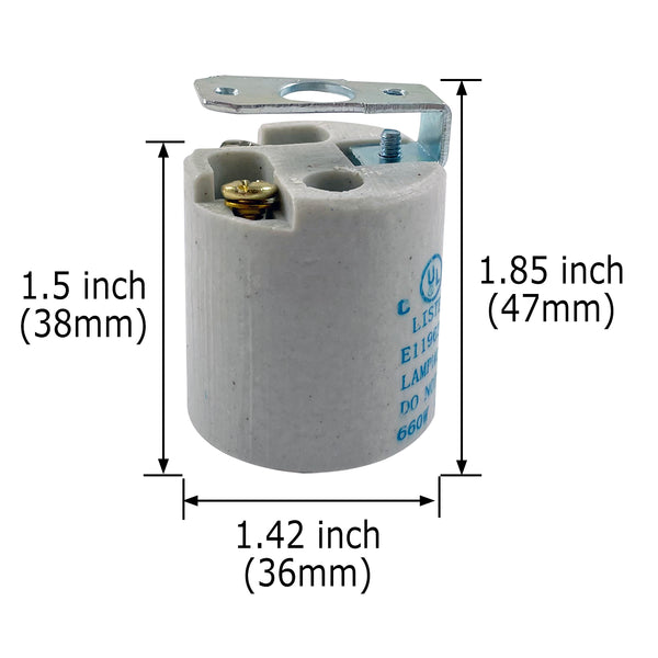 E27 Porcelain Lamp Holder For Heating Box - Porcelain Lamp Holder And