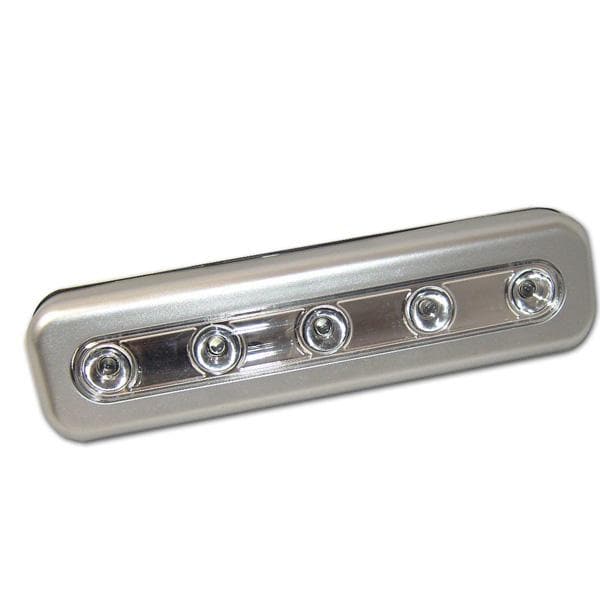 BulbAmerica 5 LED Silver Tap Light Batteries Included