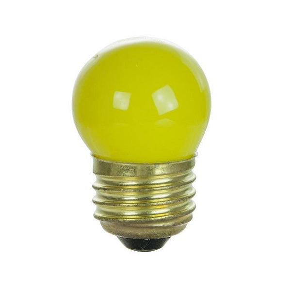 25Pk - SUNLITE 7.5w S11 Ceramic Yellow Colored Medium Base lamp - 25 bulbs