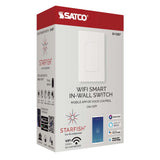 Wi-Fi On-Off Wall Switch - White Finish - Satco Starfish Smart Technology - BulbAmerica