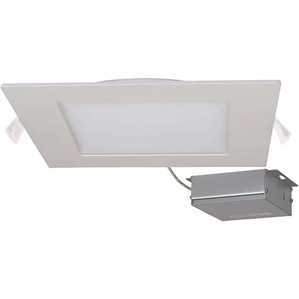 24 watt LED Direct Wire Downlight Edge-lit 8 inch 3000K 120 volt Dimmable Square Remote Driver