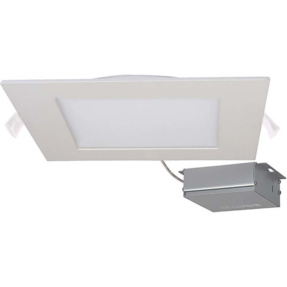 24 watt LED Direct Wire Downlight Edge-lit 8 inch 5000K 120 volt Dimmable Square Remote Driver