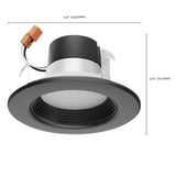 Satco 4 in 7w LED Downlight Retrofit Black Finish Tunable 120v Dimmable_2