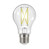 Satco 8w LED Bulb A19 Clear Finish 3500K 90 CRI 120 Volt - 60w-equiv