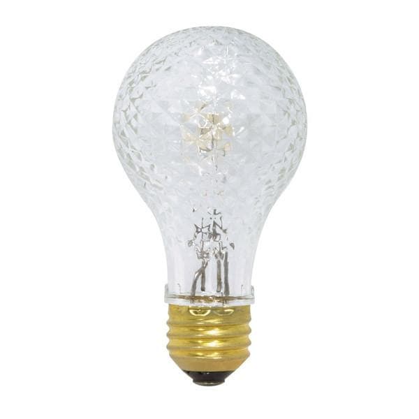 Satco S1942 75W 120V A-Shape A19 Crystal halogen light bulb