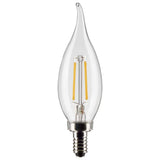 Satco 3w CA10 LED 2700K Candelabra Base Dimmable - 25w equiv