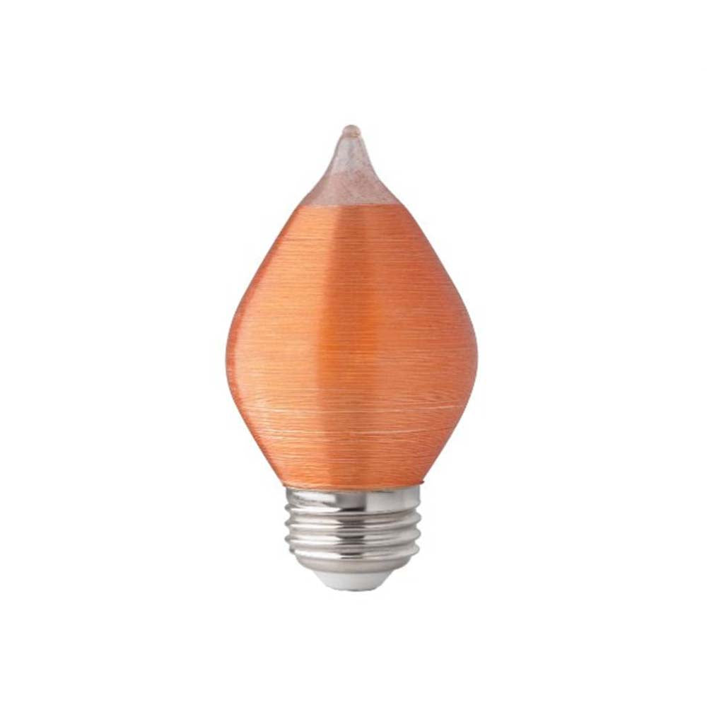 Satco S22712 4w C15 LED Satin Spun Amber 120v 240lm Medium Base 2100k bulb