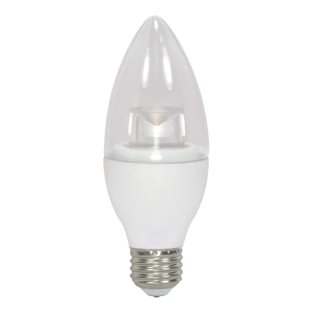 Satco 3.5w 120v B11 LED Clear 300Lm 2700k Warm White E26 Base Dimmable Bulb