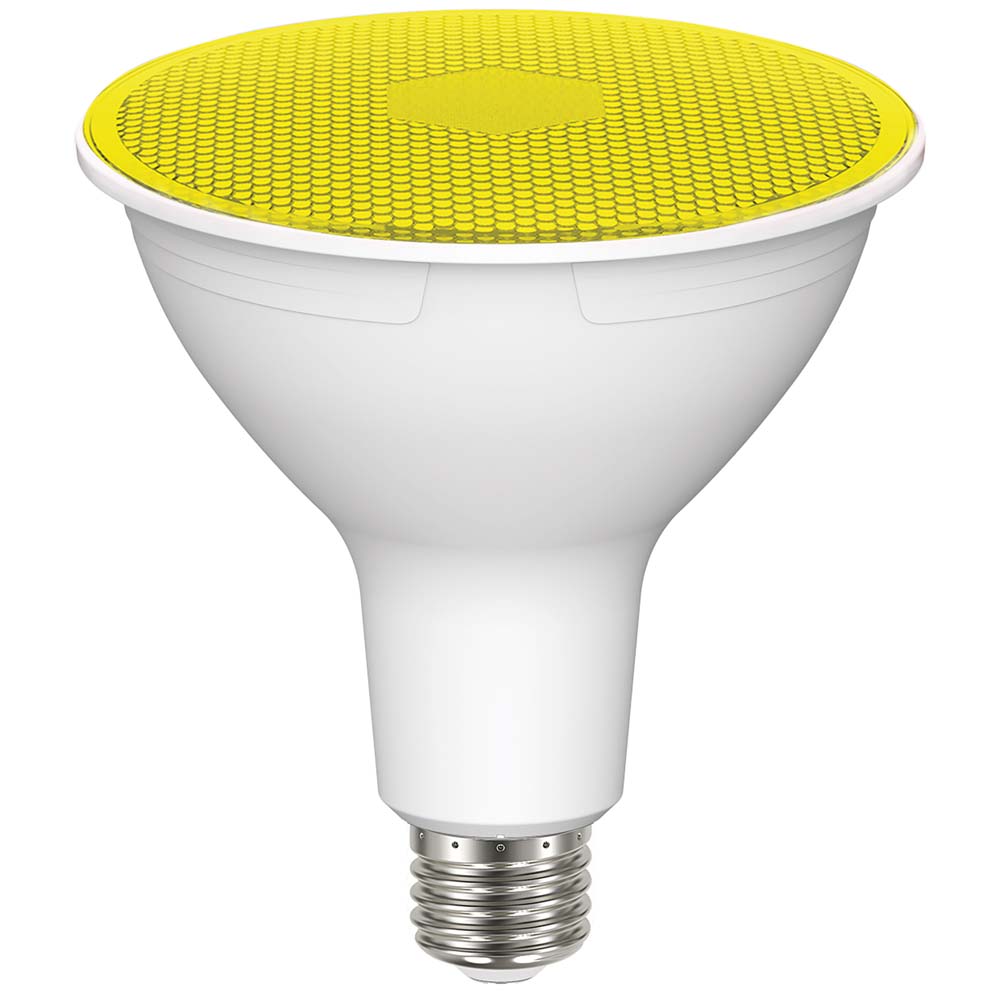 Satco 11.5w PAR38 LED Yellow 90 deg. 120v Bulb