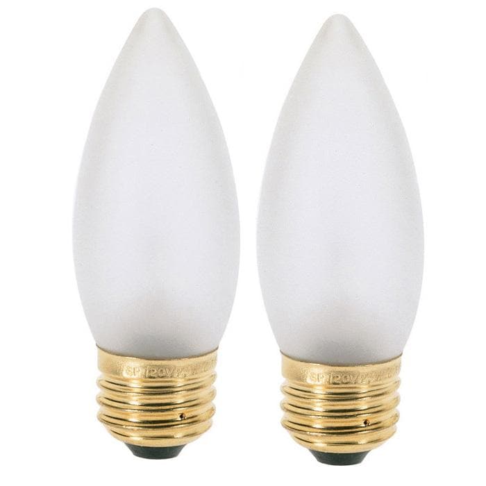 Satco S3796 60W 120V B10.5 Frosted E26 Base Incandescent - 2 Bulbs