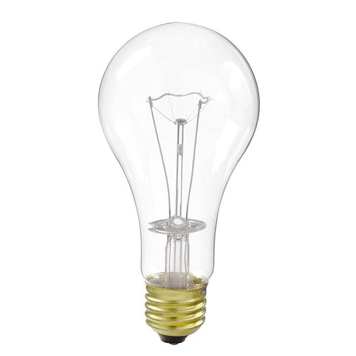 Satco S3981 150W 130V A21 Clear E26 Base Incandescent light bulb