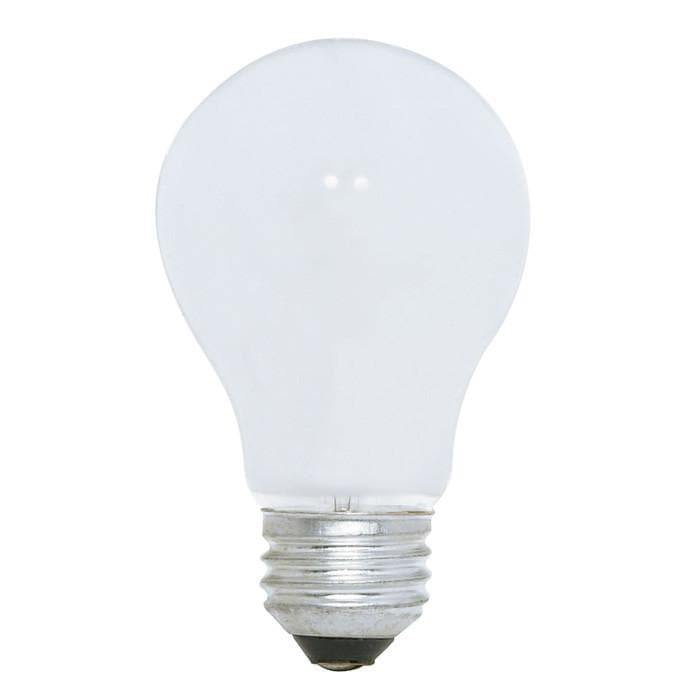 Satco S3993 75W 130V A19 White E26 Medium Base Incandescent light bulb