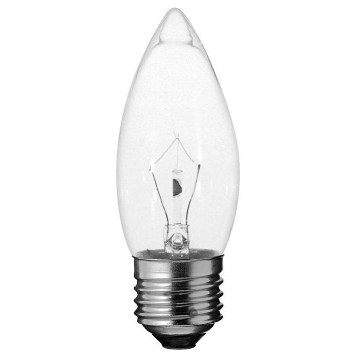 Satco S4468 25W 120V B11 Clear E26 Medium Base Incandescent light bulb