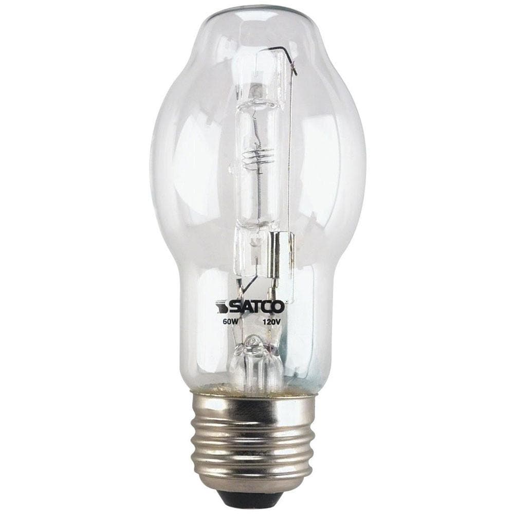 Satco S2524 95watt 120V BT15 Medium Base Clear Halogen Light Bulb