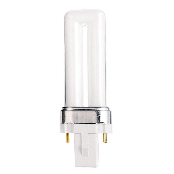 Satco S6300 5W Single Tube 2-Pin G23 Plug-In base 2700K fluorescent bulb