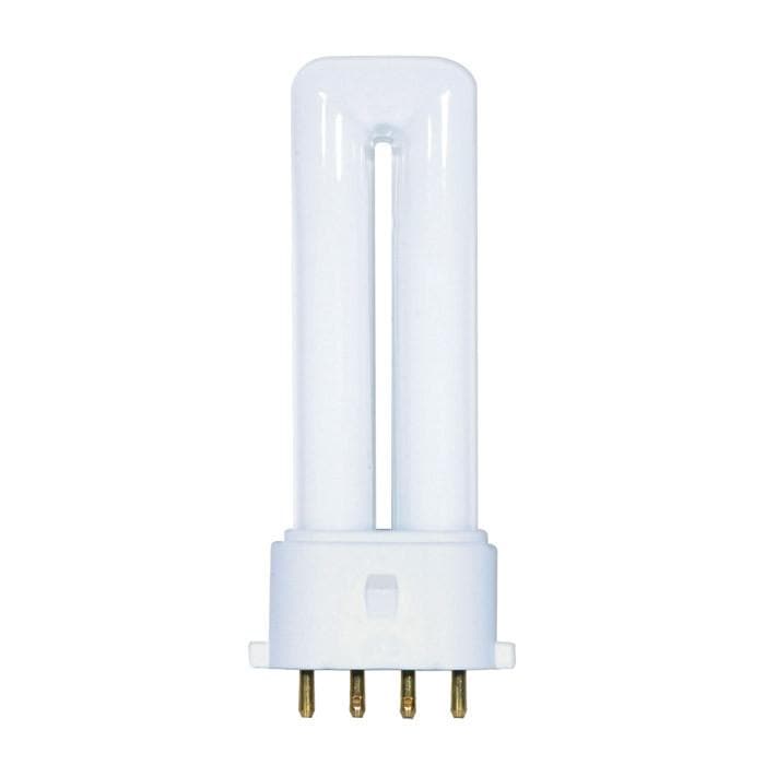 Satco S6411 5W Single Tube 4-Pin 2G7 Plug-In base 2700K fluorescent bulb
