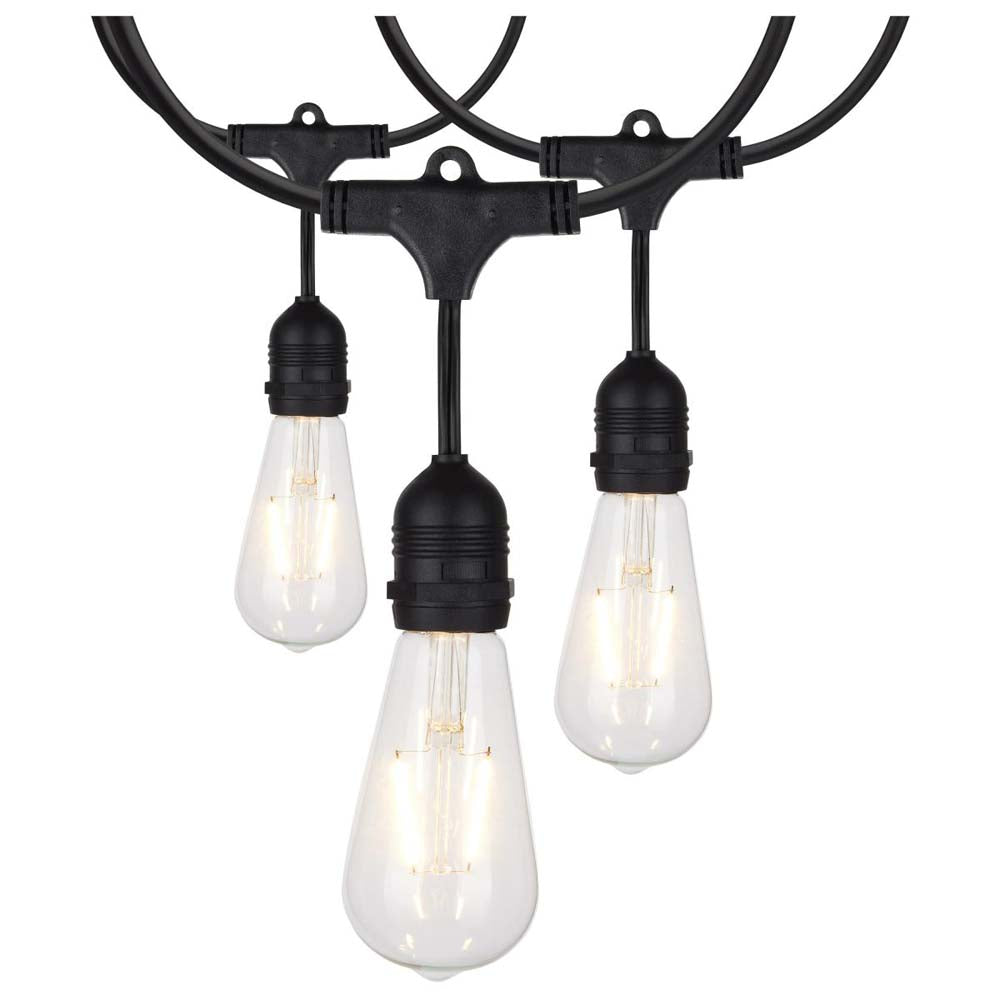 24-ft 24w 120v LED String Light -  Include 12 Vintage ST19 bulbs