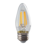 Satco 4w B11 LED Filament 350Lm 2700K Warm White E26 Base Dimmable Bulb