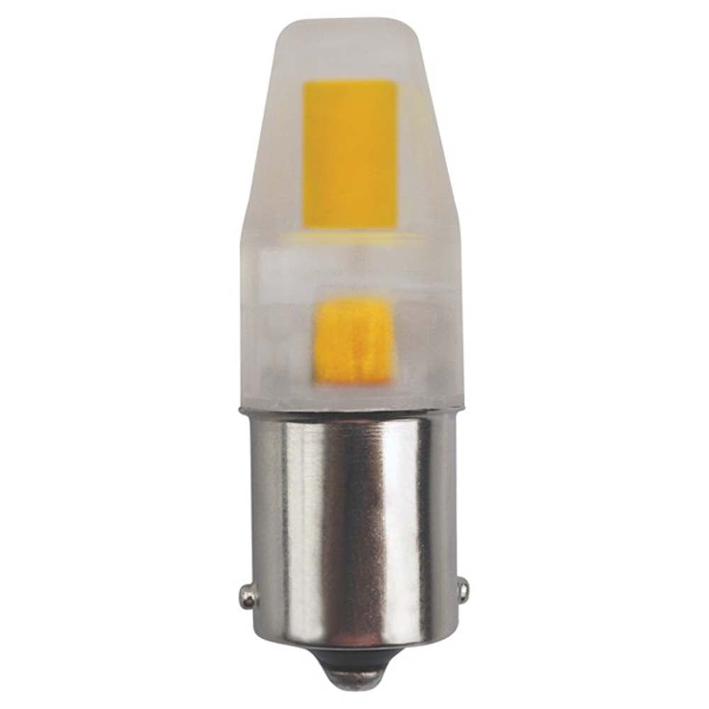 Satco 3watt LED BA15S base 3000K Non-Dimmable Clear 12volts Light Bulb