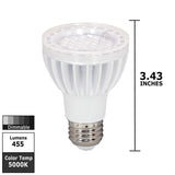Satco S8923 7w 120v PAR20 5000k Dimmable FL40 KolourOne LED Light Bulb - BulbAmerica
