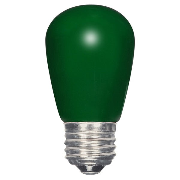 1.4w S14 LED 120v Ceramic Green E26 Medium base