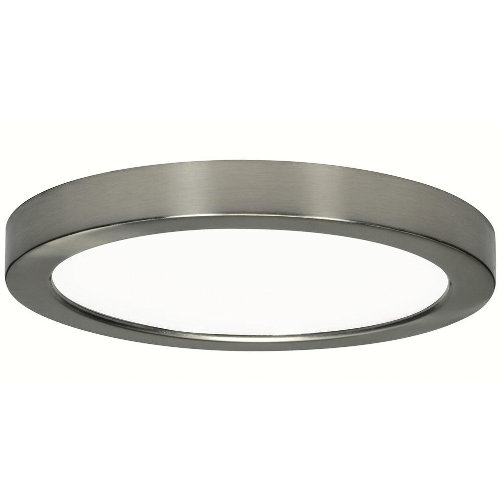 Satco 18.5w 9" Ceiling Flush Mount w/ Round Shape in Brushed Nickel 3000k