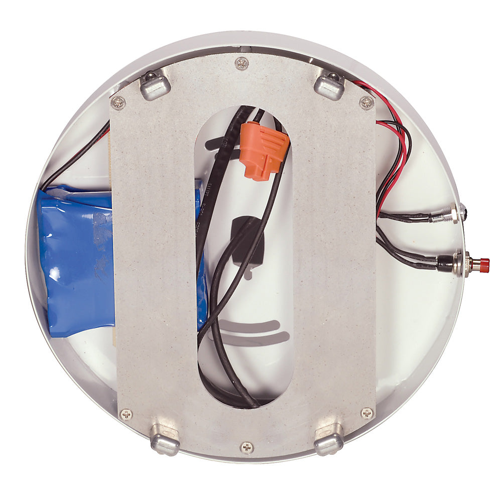 Battery backup module for flush mount LED fixture 9" round White finish