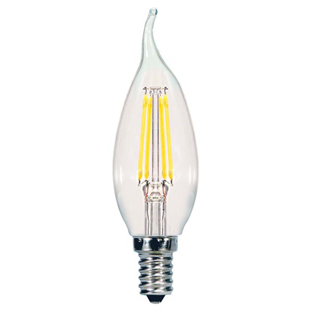 5.5w CA11 LED Filament Clear E12 Candelabra base 2700K Warm White Dimmable Bulb
