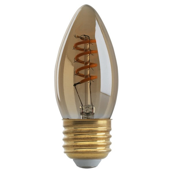 Satco 2w B10 E26 LED 120v 2000K 120 lumens Vintage style filament lamps