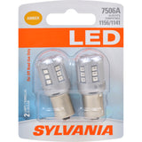2-PK SYLVANIA 7506 Amber LED Automotive Bulb - fits 1156 and 1141