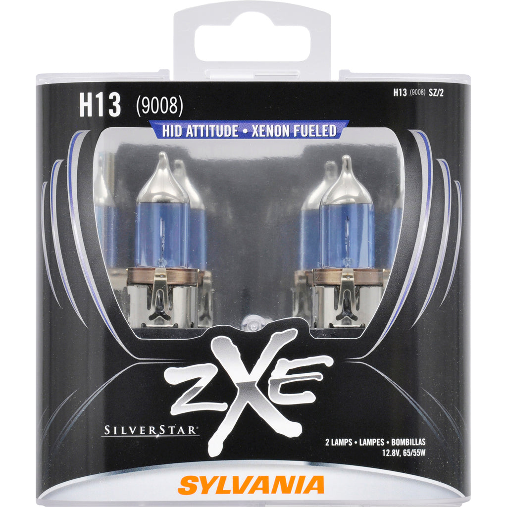 2-PK SYLVANIA H13 9008 SilverStar zXe High Performance Halogen Headlight Bulb