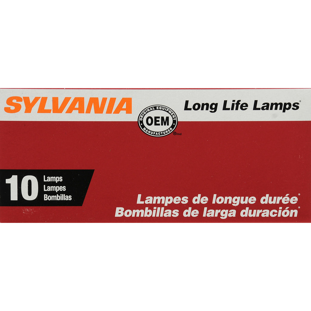 10-PK SYLVANIA 3357A/3457A Long Life Automotive Light Bulb