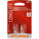 2-PK SYLVANIA 2821 W3W Long Life Automotive Light Bulb