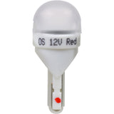 2-PK SYLVANIA 168 T10 W5W Red LED Automotive Bulb - BulbAmerica