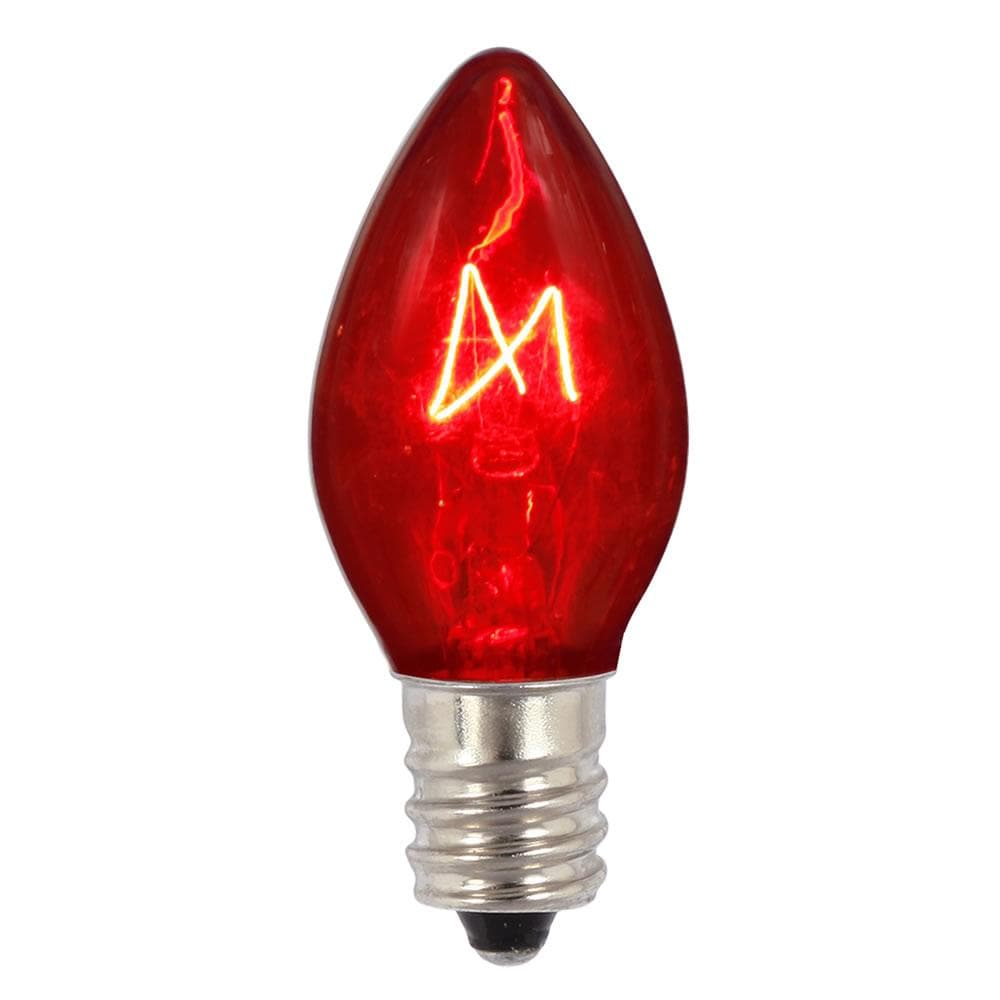 Vickerman C7 Transparent Red Twinkle 120V 5W Bulbs