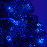 70 Blue G12 LED String Lights, Green Wire, 4" Spacing_4