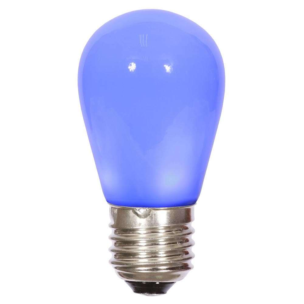 S14 LED Blue Ceramic Bulb E26 Nk Base