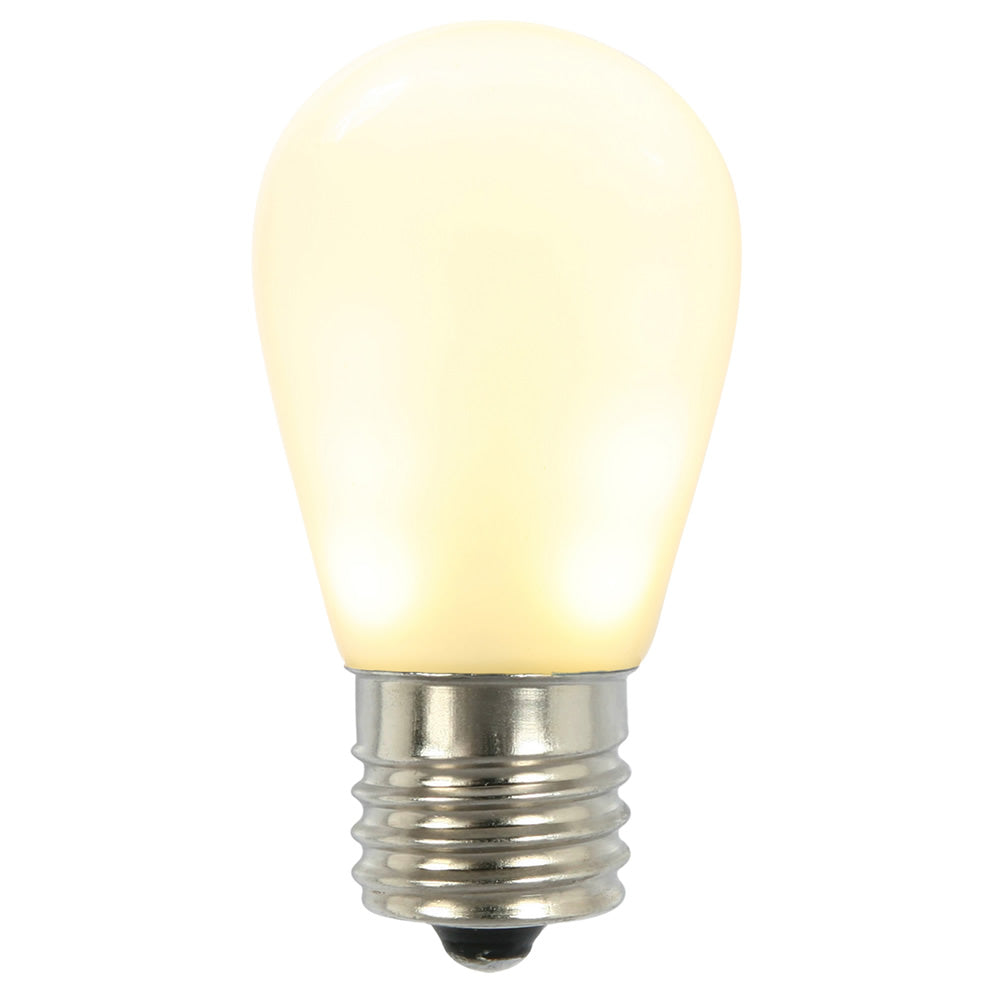25PK - S14 LED White Ceramic Bulb E26 Nk Base