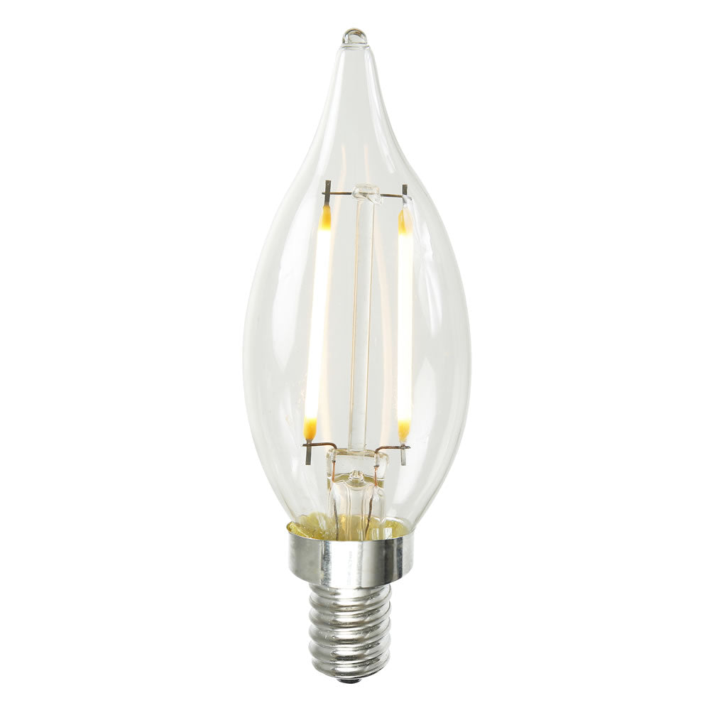 1.6w C32 LED Dimmable Warm White 2200K E12 base Bulb