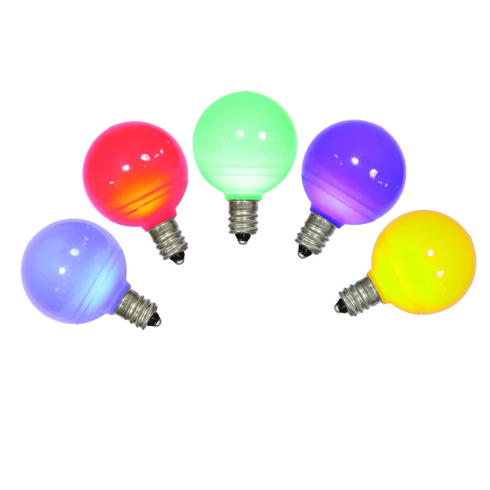 5PK -Vickerman Multi-Colored Ceramic G40 LED Replacement Bulb