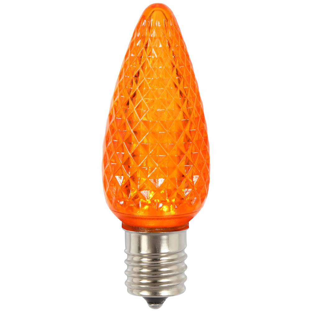 25PK - Vickerman C9 Faceted LED Orange Bulb 0.96W