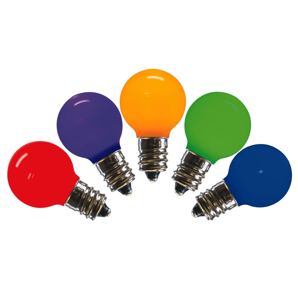 25PK - Vickerman Multi-Colored Ceramic G30 LED Replacement Bulb