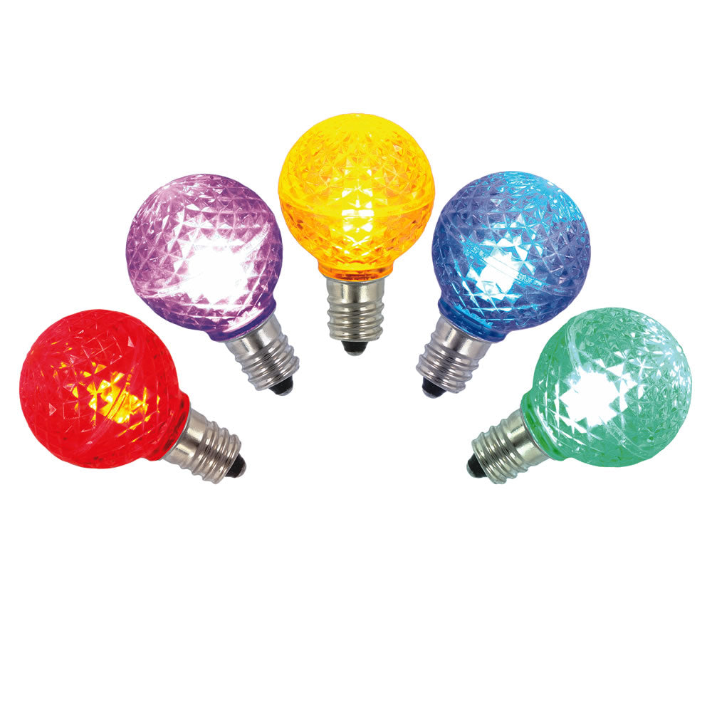 25PK - Vickerman Multi-Colored Faceted G30 LED Replacement Bulb