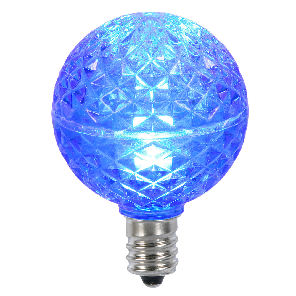 25PK - Vickerman Blue Faceted G40 LED Replacement Bulb