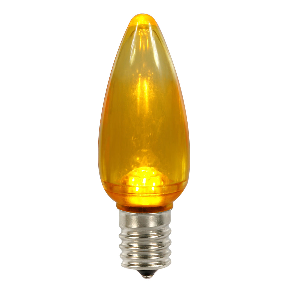 25 Pack - Vickerman C9 Transparent LED Yellow Bulb .96W 130V